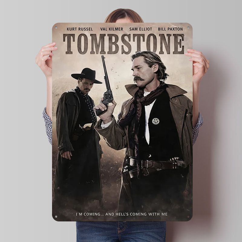 Tombstone 영화 포스터 맞춤형 빈티지 금속 간판 - Retro Gaming Bar 리뷰 및 가격