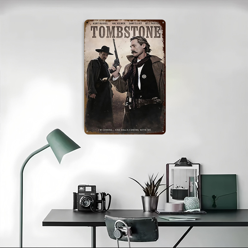 Tombstone 영화 포스터 맞춤형 빈티지 금속 간판 - Retro Gaming Bar 리뷰 및 가격