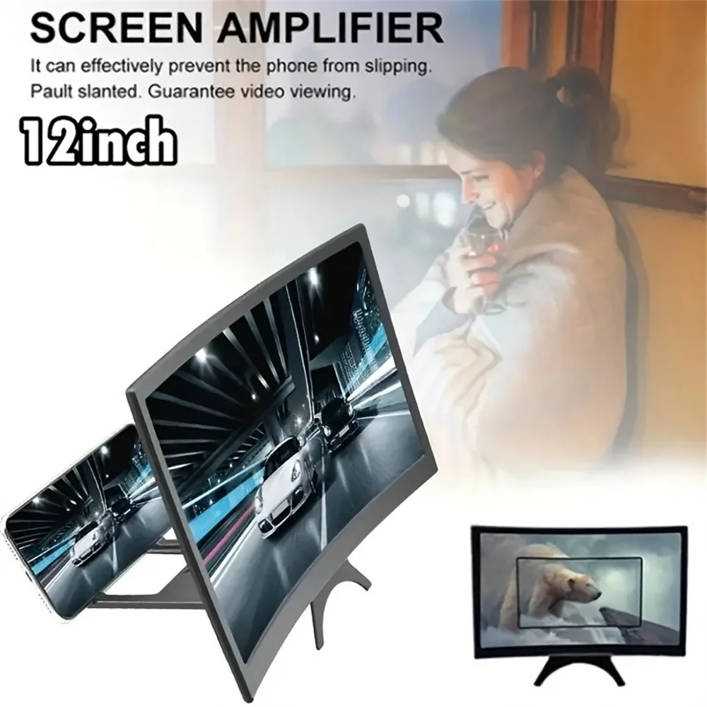 3D HD 곡면 스크린 휴대폰 확대경 비디오 증폭기 범 - Retro Gaming And Projector 리뷰 및 가격