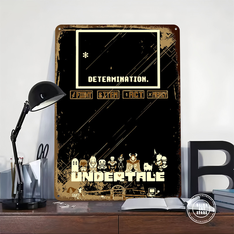 Undertale 금속 포스터 맞춤형 벽 예술 레트로  - Retro Gaming Bar 리뷰 및 가격